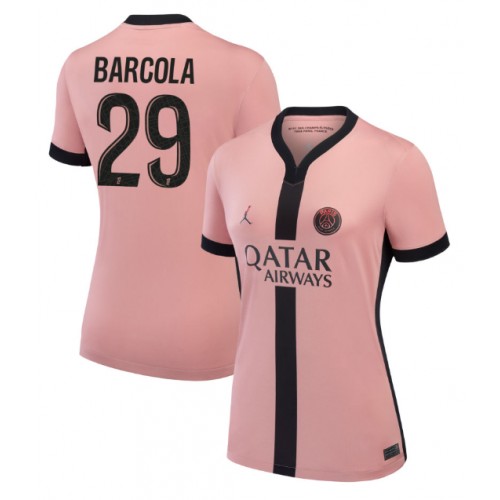 Fotballdrakt Dame Paris Saint-Germain Bradley Barcola #29 Tredjedrakt 2024-25 Kortermet